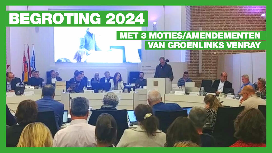 Foto van Toon tijdens de beschouwing van Groenlinks in het kader van Begroting 2024