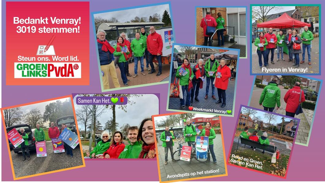 Campagne foto's afdeling GroenLinks en PvdA Venray