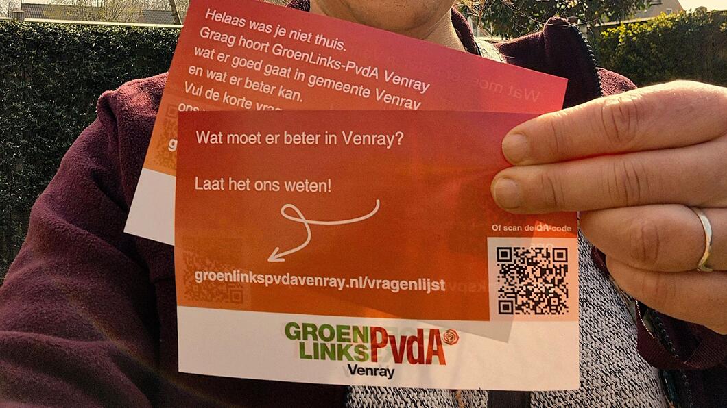 Flyer van vragenlijst