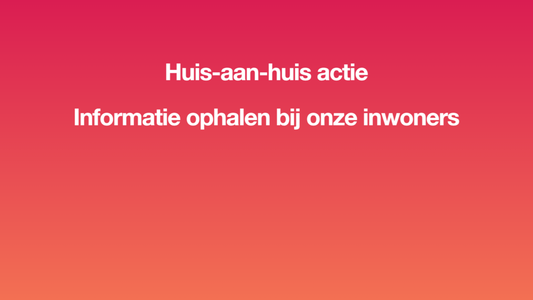 huis-aan-huis aankondiging