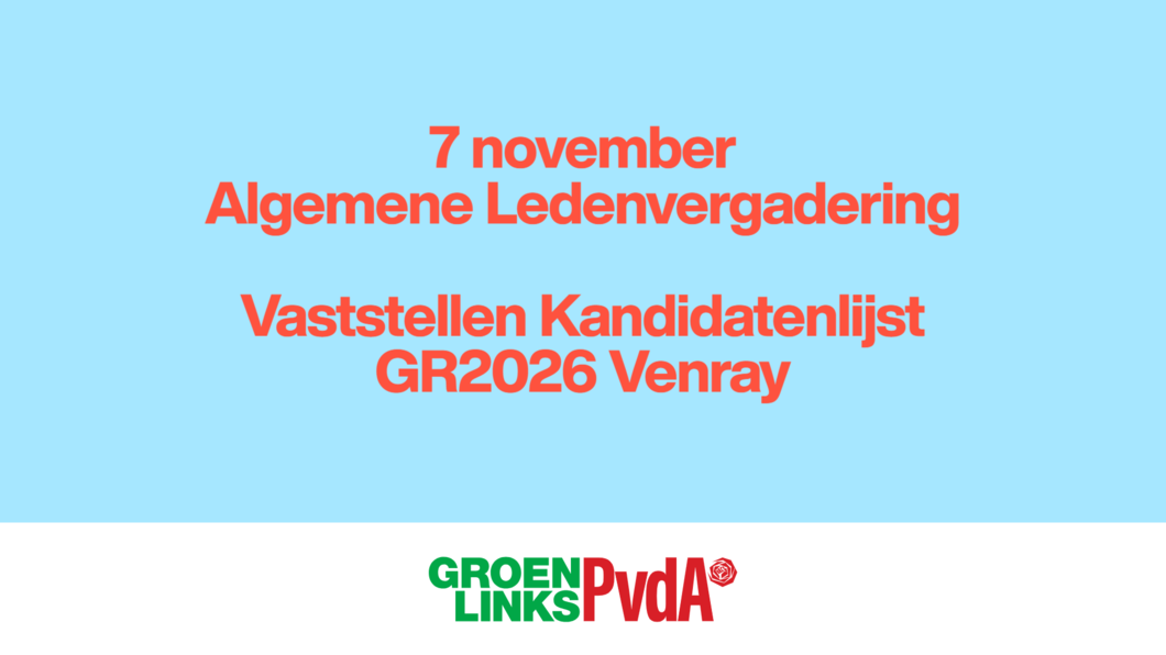 ALV aankondiging 7 november