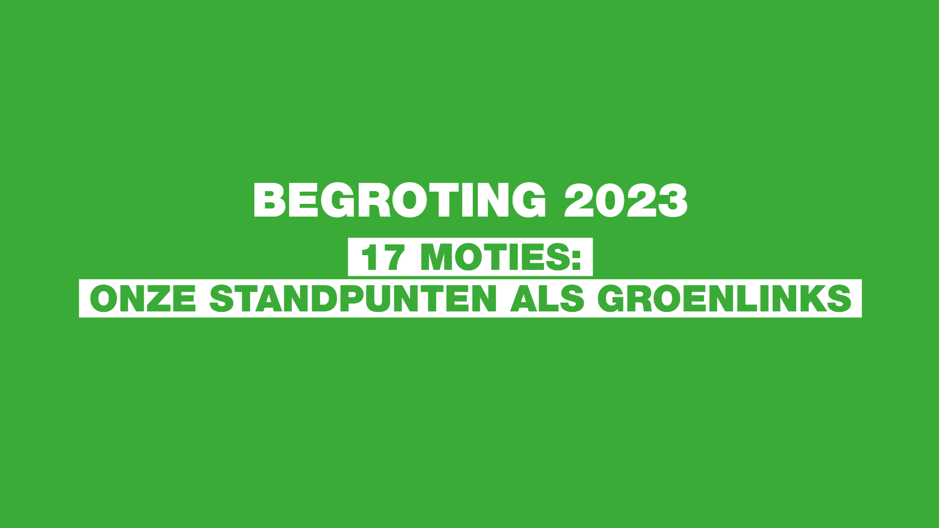 Begroting 2023 moties