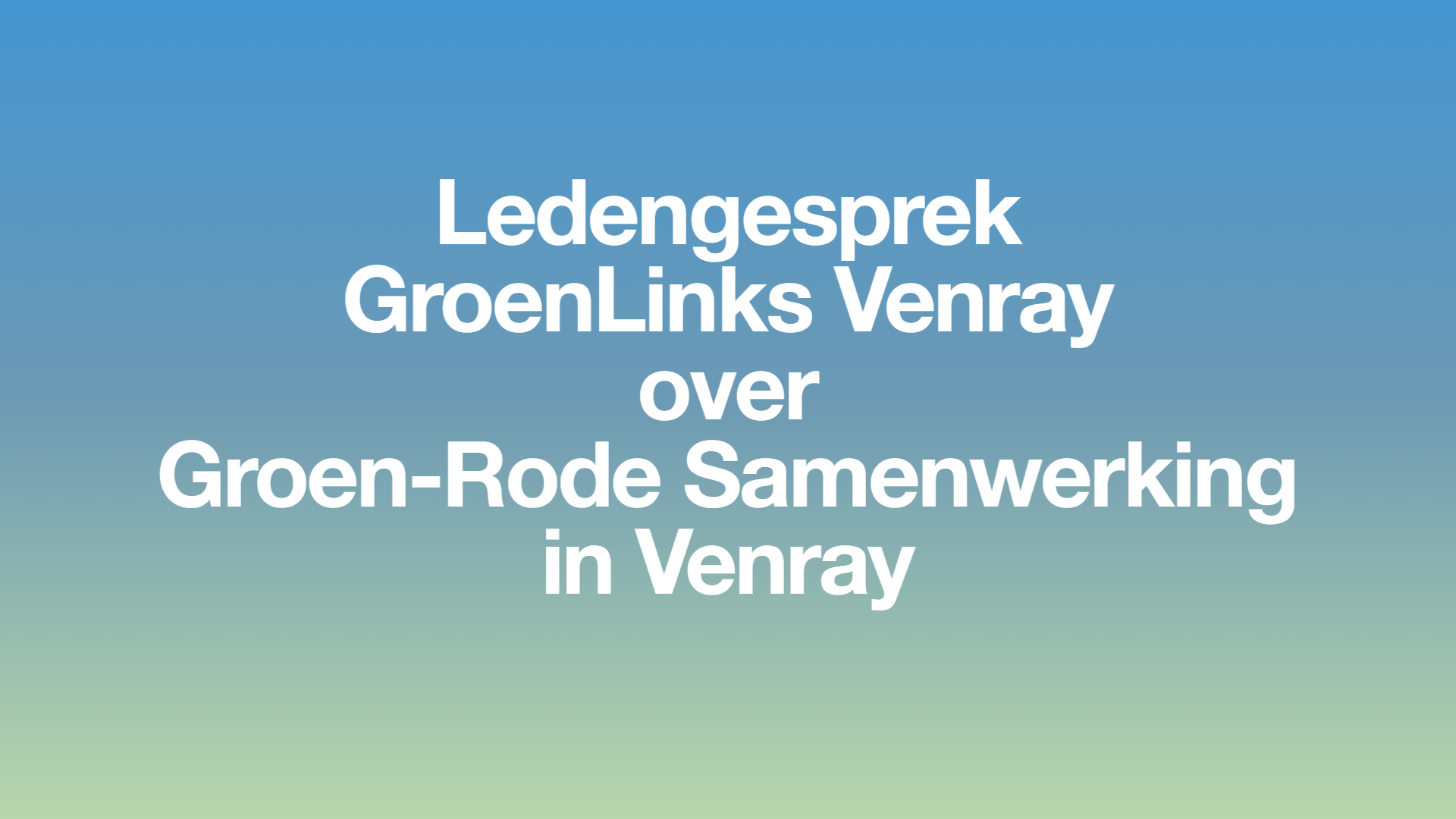 11 juni ledengesprek