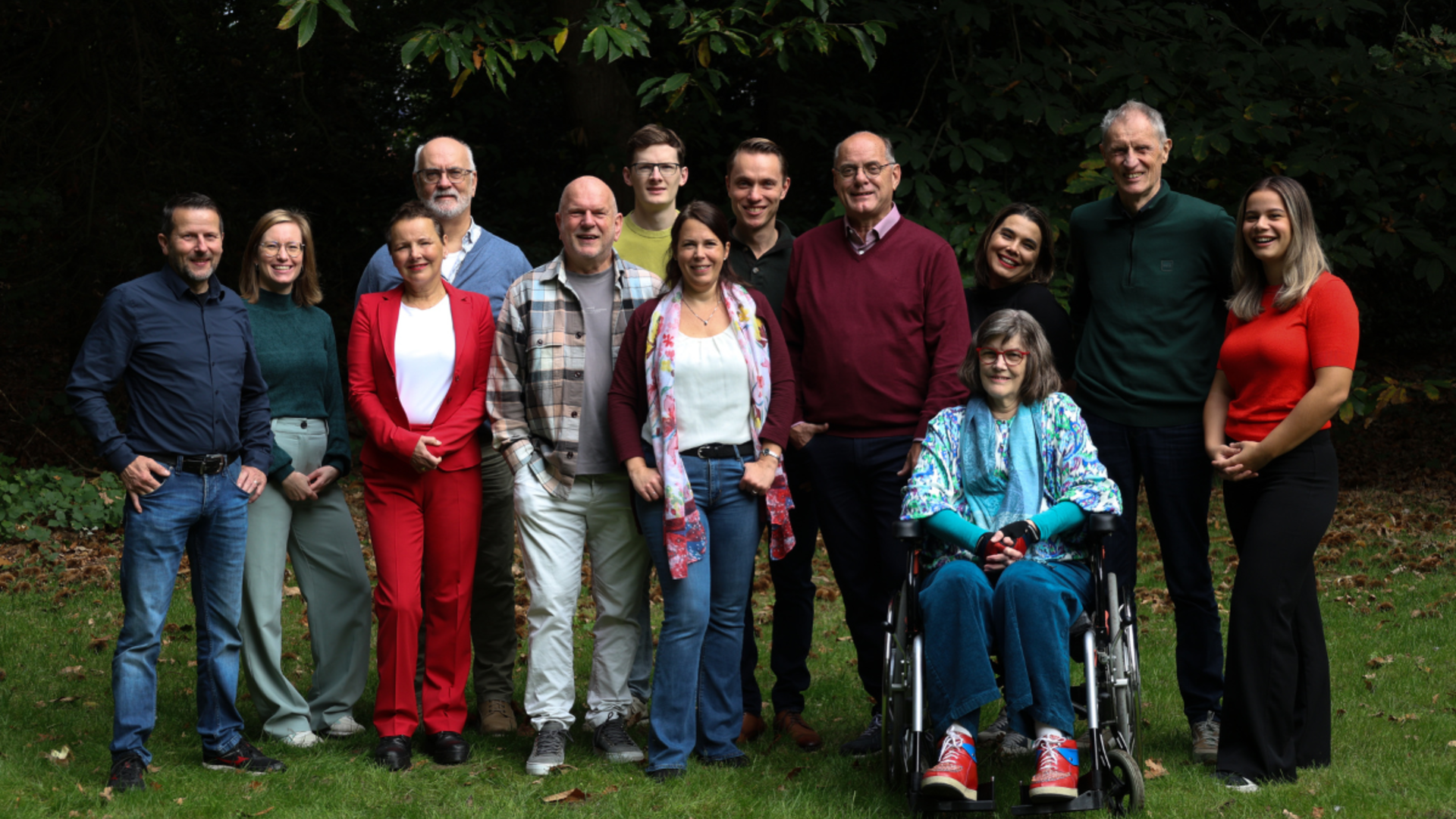 André, Nina, Annemie, Harrie, Bert, Niels, Karin, Sjef, Henk, Leonie, Lizzie, Toon en Julia